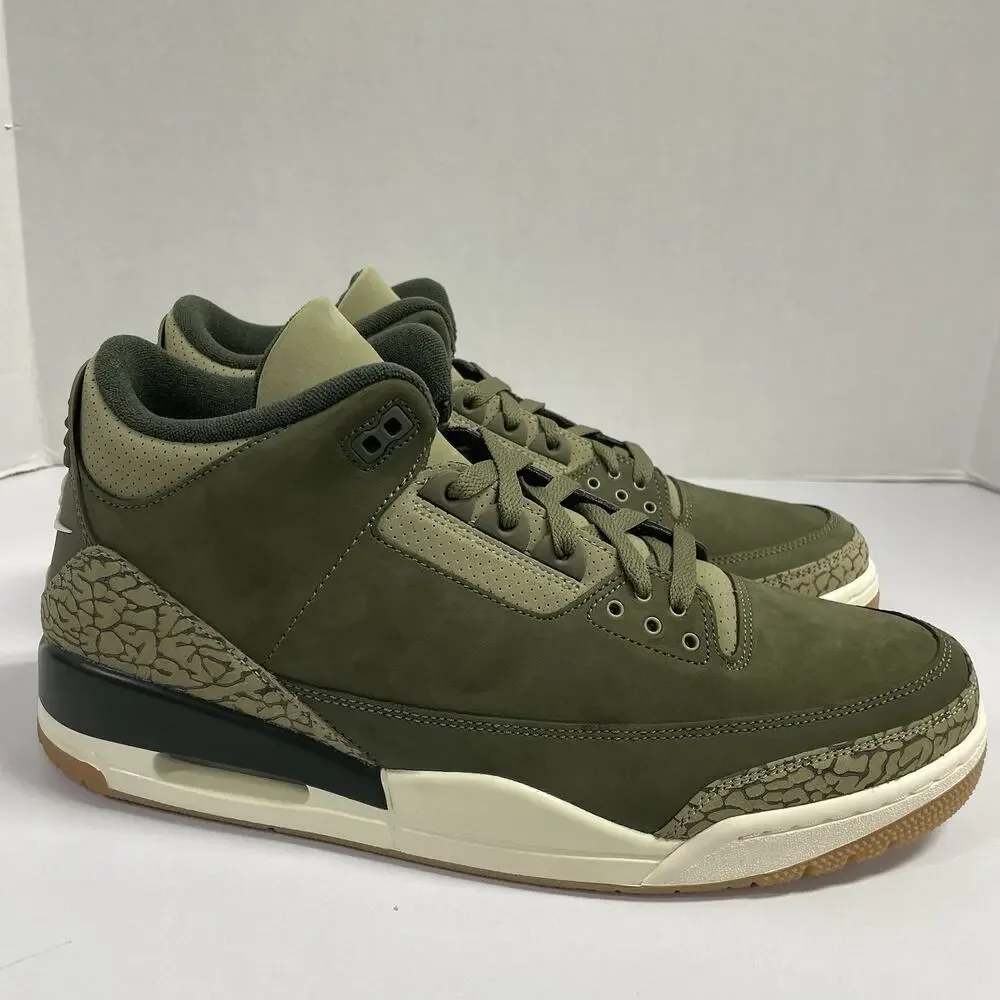 Air Jordan 3 Retro Family Affair DN3707 202 Size 11 Army Green Gum Bottom Olive